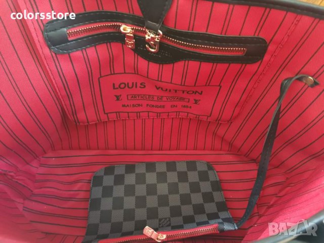 Черна чанта Louis Vuitton  Neverfull , снимка 4 - Чанти - 31124630