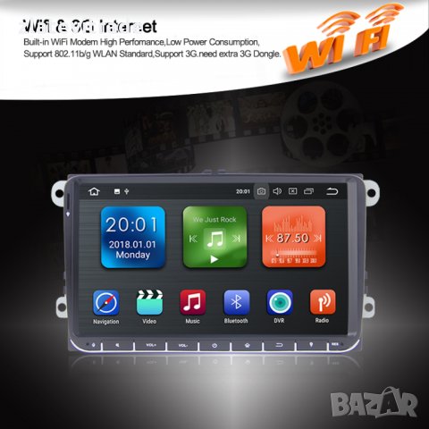 SKODA SEAT VOLKSWAGEN VW PASSAT GOLF 9" FULL TOUCH Андроид НАВИГАЦИЯ, 9018, снимка 9 - Аксесоари и консумативи - 29014355