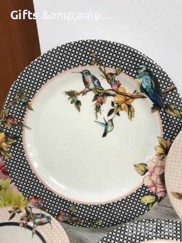 Порцеланов сервиз за хранене с птици - 24 части, снимка 4 - Сервизи - 37442180