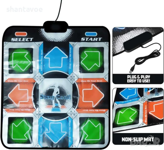 Музикално килимче за танцуване пред телевизор с вградени игри и песни, снимка 2 - Настолни игри - 51113724