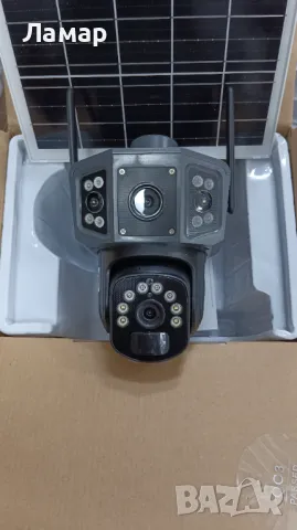 Тройна Соларна безжична въртяща камера 4G 12MP работи с СИМ SIM карта мобилни данни от тел. опер, снимка 5 - IP камери - 47778003