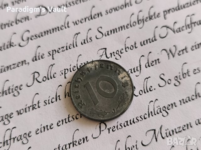 Монета - Трети райх -Германия - 10 пфенига | 1940г.; серия J, снимка 2 - Нумизматика и бонистика - 43352636