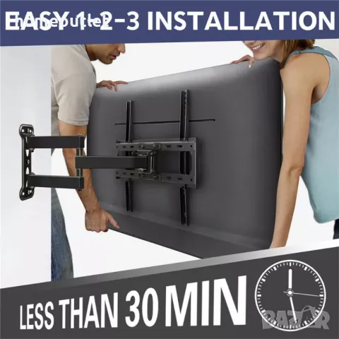 ПРОМОЦИЯ Универсална стойка за телевизор със стенен монтаж UNHO UH2377, снимка 4 - Стойки, 3D очила, аксесоари - 50190896