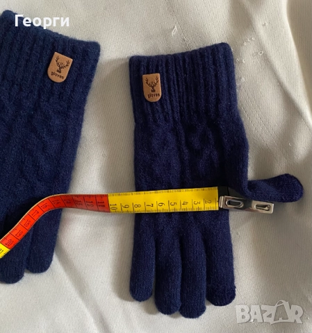 Топли дебели ръкавички сини и черни., снимка 3 - Ръкавици - 52374092