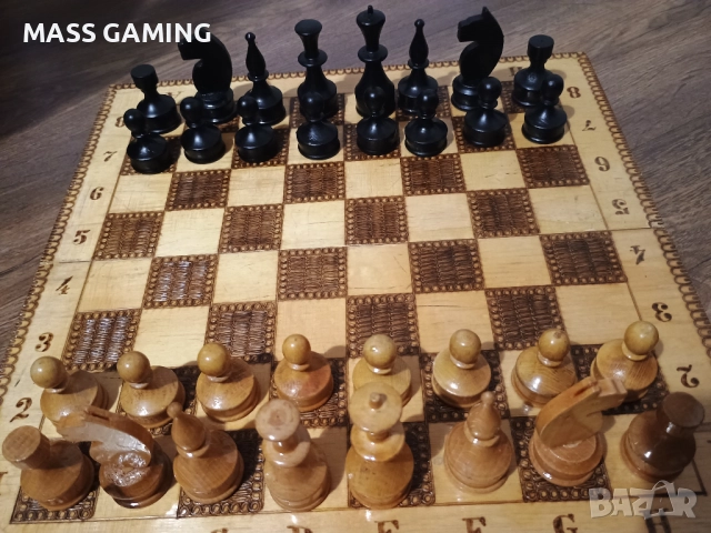 ДЪРВЕН ПИРОГРАФИРАН ШАХ , снимка 4 - Шах и табла - 52538577