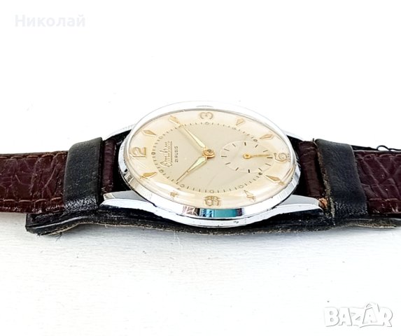 Omicron montre ancre 21 rubis - швейцарски часовник, снимка 6 - Мъжки - 43245376