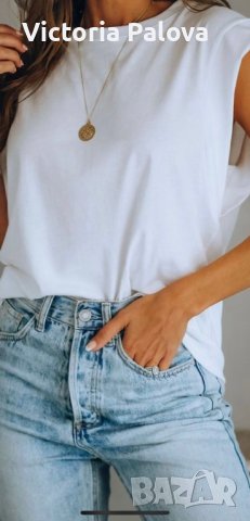 Бутикова тениска/топ с подплънки BY CLARA PARIS, снимка 13 - Тениски - 37590373