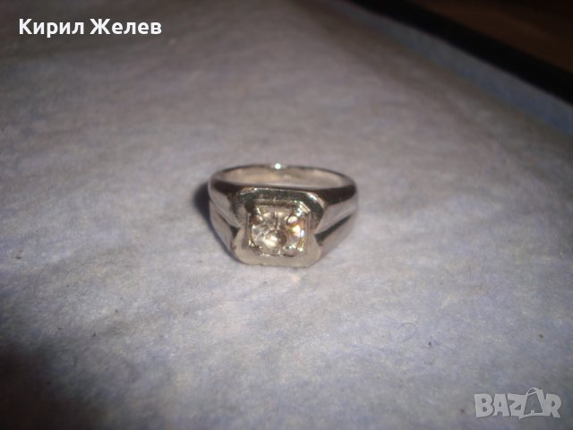 МНОГО КРАСИВ СТИЛЕН ПОСРЕБРЕН МОДЕН АРТ ПРЪСТЕН с ГОЛЯМ ЮВЕЛИРНО ФАСЕТИРАН ЦИРКОН 27616, снимка 11 - Пръстени - 37463875