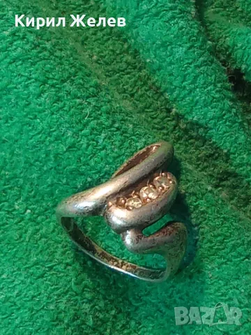 ТОКАШ СКЪПОЦЕНЕН СРЕБЪРЕН ПРЪСТЕН МАРКОВО СРЕБРО 925 с БЛЕСТЯЩИ ЦИРКОНИ ДИЗАЙНЕРСКО АРТ БИЖУ 30579, снимка 18 - Пръстени - 49959727