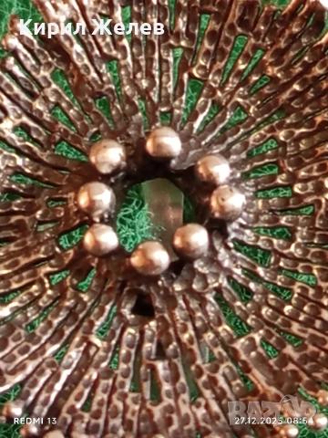 Дизайнерски сребърен пръстен стилизирано цвете Арт бижу майсторска изработка 10678, снимка 4 - Пръстени - 52909322