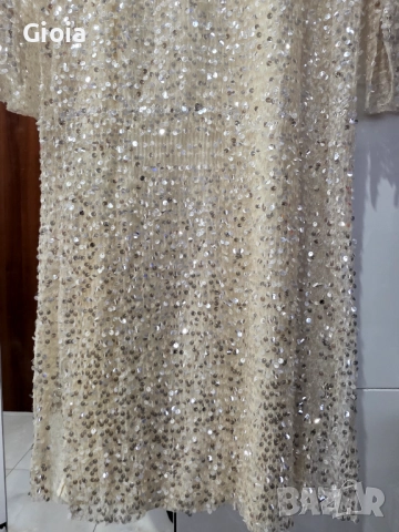 ZARA елегантна рокля с пайети – нова, снимка 8 - Рокли - 52592122