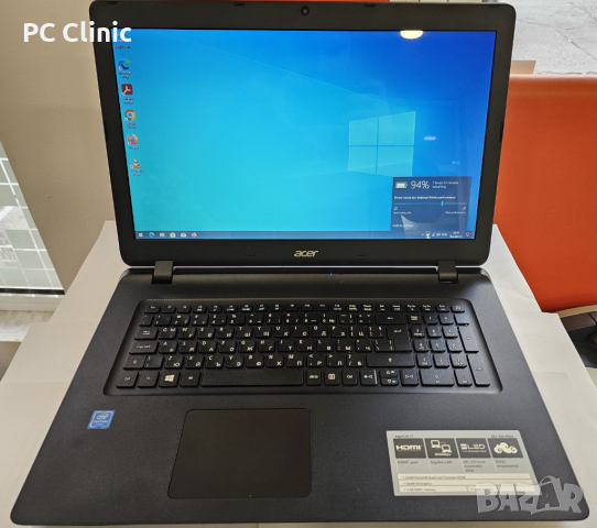 Acer ES 17 ES1-732-P5G4 Intel Pentium N4200 | 4GB DDR3L RAM | 256GB SSD | 17.3' | 6 месеца гаранция, снимка 1 - Лаптопи за дома - 44875166