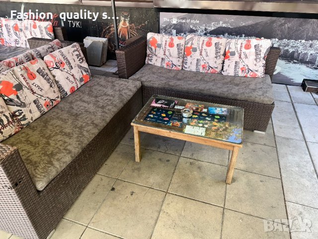 Ъглов Сет -два дивана от изкуствен ратан, снимка 2 - Градински мебели, декорация  - 43567715