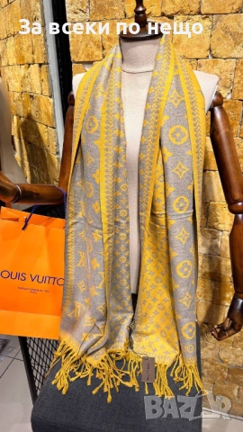 Christian Dior🔝Louis Vuitton Шал С 2 Лица 100% Кашмир - Налични Различни Цветове Код SK369, снимка 5 - Шалове - 52853911