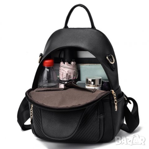 Дамска чанта раница Mulan Brown, снимка 4 - Чанти - 43966357