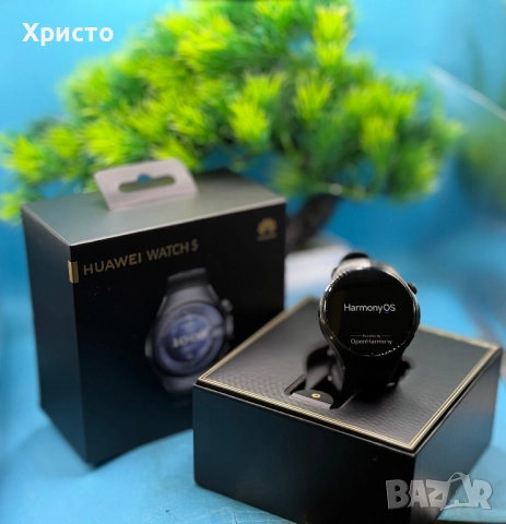 ГАРАНЦИОНЕН!!! Смарт часовник HUAWEI Watch 5, 46 мм, Black, LTE, снимка 2 - Смарт часовници - 52008153
