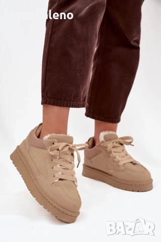 Дамски маратонки с подплата от пух Cyrissa, 3цвята , снимка 3 - Маратонки - 52347106