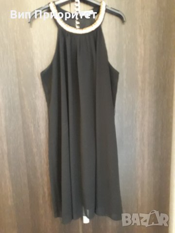Черна рокля свободно падаща с фина създаваща комфортно усещане черна подплата, елегантна и удобна, снимка 3 - Рокли - 37416904