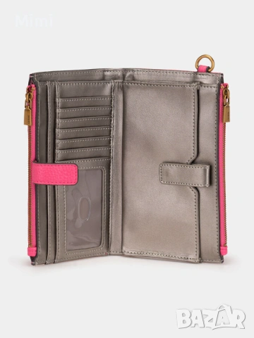 Оригинално розово голямо портмоне Guess, снимка 2 - Портфейли, портмонета - 53060196