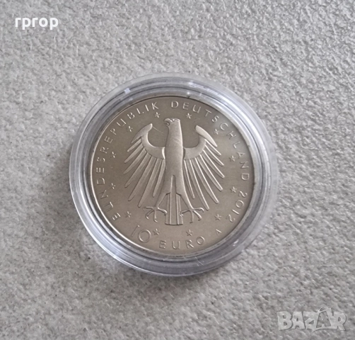 Германия.10 евро.
2012 година. Мед никел .UNC. 5 бройки., снимка 13 - Нумизматика и бонистика - 32512995