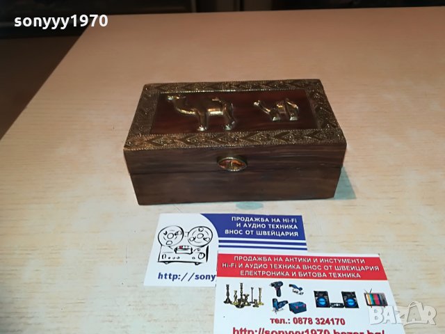 красива дървена кутия с камили-13х8х5см, снимка 12 - Колекции - 28715398
