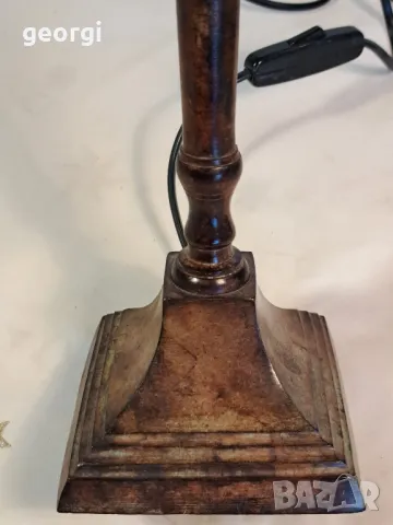 лампа с бронзов пиедестал 23/6, снимка 3 - Настолни лампи - 49663415