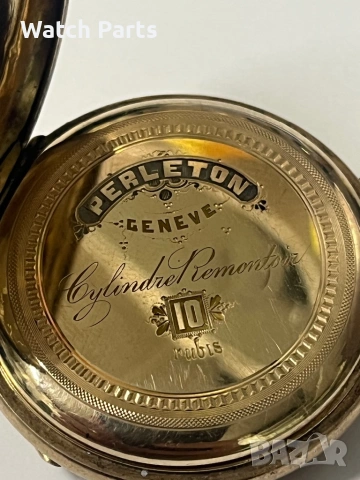 Златен джобен часовник 14 карата, снимка 2 - Джобни - 53087796