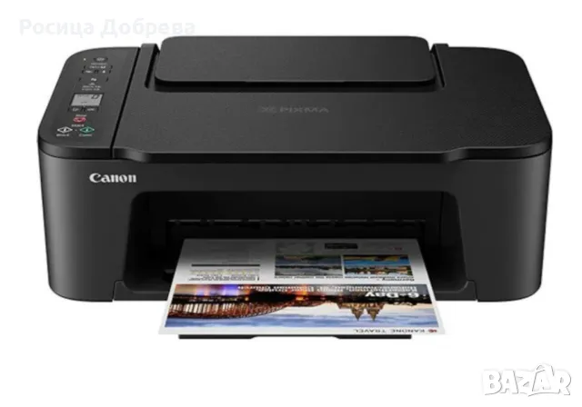 Цветен мастиленоструен принтер CANON Pixma TS3450, A4, USB, Wi-Fi, Черен, снимка 1
