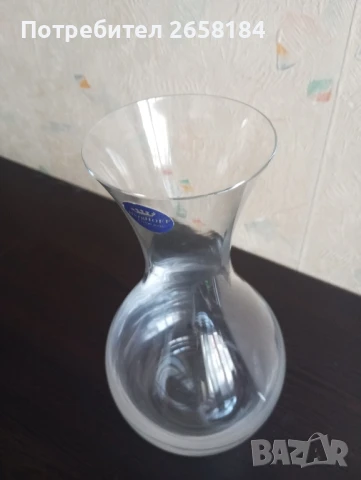 Гарафа за вино, кристално стъкло, Берг хоф, снимка 3 - Чаши - 50591947