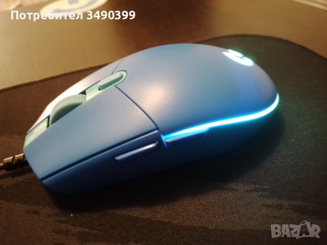 Gaming мишка logitech g102 в синьо, снимка 3 - Клавиатури и мишки - 43899954