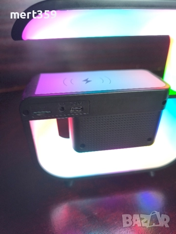 RGB LED лампа с безжично зареждане Bluetooth високоговорител ,радио G3 , снимка 5 - Друга електроника - 51944765