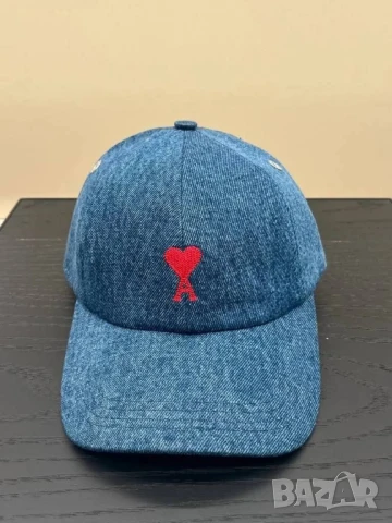шапка с козирка деним ami