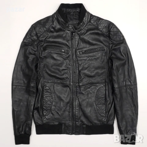 ZARA MAN Оригинално Мъжко Кожено Яке S-M