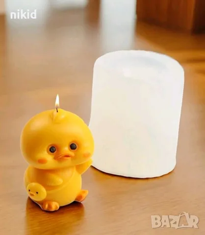 3d пате пиле патенце силиконов молд форма фондан свещ смола гипс Великден, снимка 2 - Форми - 48669778