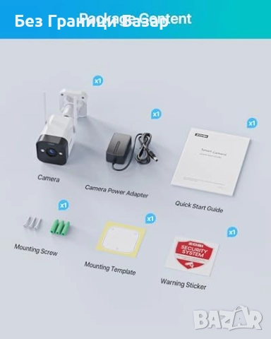 Нова WiFi охранителна камера 2.5K с цветно нощно виждане и известия на телефон, снимка 8 - IP камери - 51736338