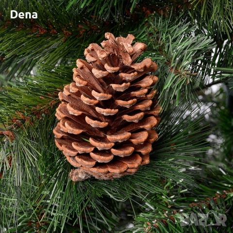 Елха естествено зелена с шишарки, снимка 4 - Декорация за дома - 52389980