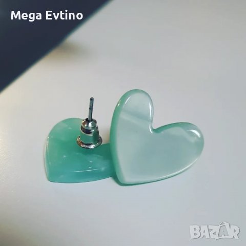 Дамски обеци сърца, различни цветове 