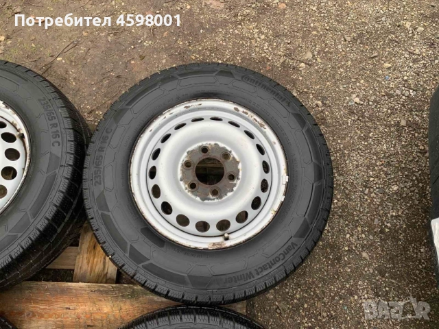 4бр.Нови Зимни Гуми Continental 235/65/16C DOT2624+Джанти 16цола 6x130 за Sprinter,Crafter, снимка 6 - Гуми и джанти - 52554649
