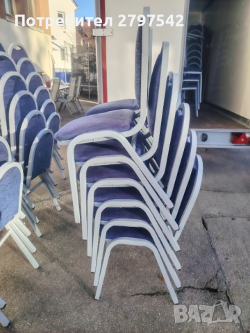 Метални стифиращи столове А142, снимка 2 - Столове - 52303854