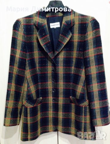 Модерно карирано сако Вълна, снимка 3 - Сака - 38948596