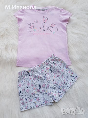 Лятна пижама "Зайчета" 2,3,4,5,6 години, снимка 5 - Детски пижами - 28689091