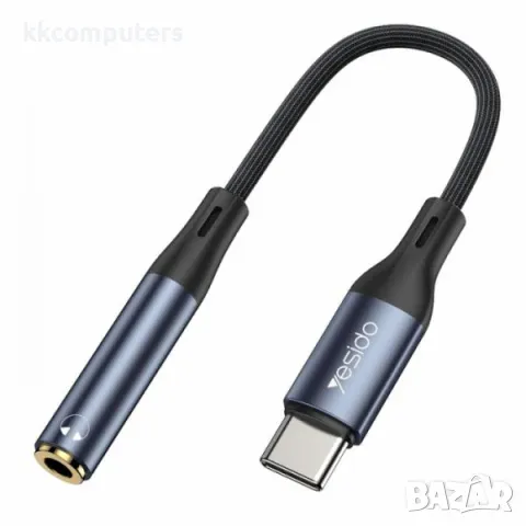Yesido YAU38 Синхронизиращ кабел /Черен/ Type-C-AUX 3.5mm Баркод : 2403480
