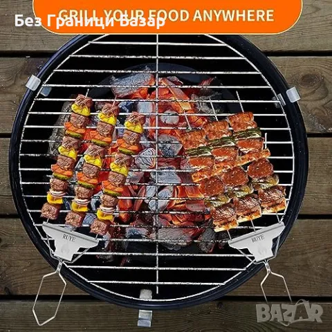 Нови Шишове за барбекю от неръждаема стомана 3-зъбни за перфектен грил, снимка 6 - Прибори за хранене, готвене и сервиране - 47654836