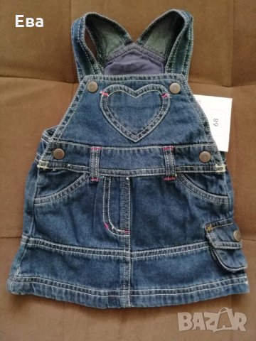 Дънков и джинсов сукман, снимка 3 - Панталони и долнища за бебе - 16477152