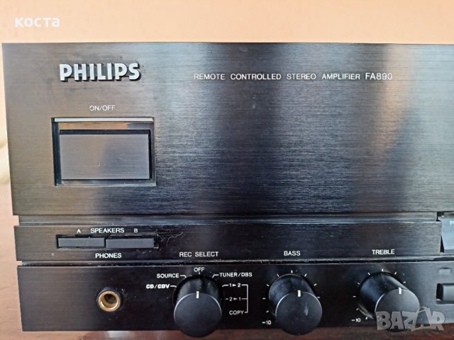 усилвател Philips FA 890, снимка 4 - Ресийвъри, усилватели, смесителни пултове - 36664267