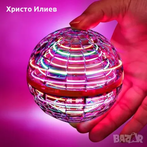 Летяща въртяща се топка тип бумеранг 3 цвята, снимка 3 - Детски топки - 47522414