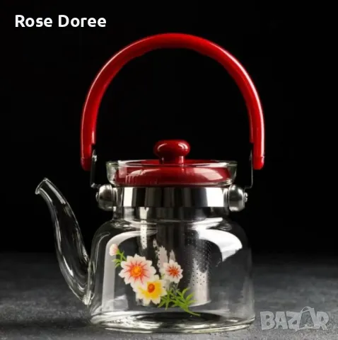 Красив Огнеопорен стъклен чайник, 600ML/1100ML/1400ML, снимка 1