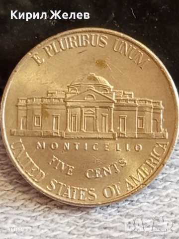 Монета 5 цента 2007г. АМЕРИКА рядка за КОЛЕКЦИЯ ДЕКОРАЦИЯ 51910, снимка 3 - Нумизматика и бонистика - 52387937