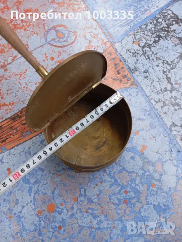 Стар бронзов съд за подгряване , снимка 3 - Колекции - 49194886