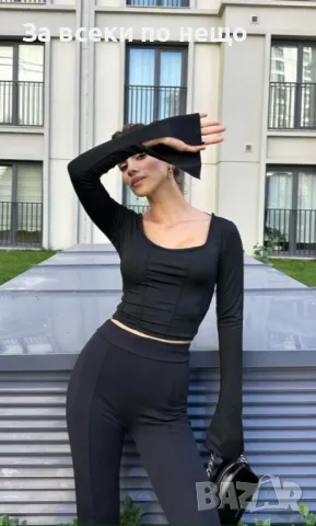 Дамска Блуза С Дълъг Ръкав - 2 Налични Цвята Код D1901, снимка 2 - Блузи с дълъг ръкав и пуловери - 49241401